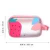 Shopping Bags Makeup Sets Portable Travel Bag Storage 8.5X14X20.5CM Wet Swimsuit Container Sky-blue Pu Pouch Girl