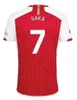 23 24 PEPE SAKA Soccer Jerseys Version Fans Gunners Odegaard G.JESUS Tierney Smith Rowe Arsen Love 2023 2024 Maillot de football Hommes Kit Enfants Chaussettes 16/2XL