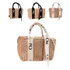 mirror quality woody Straw weave Raffias Beach Bag luxurys Cross Body Womens Totes Designer gym Clutch Bags handbag mens fashion leather Wallets Beach Shoulder Bags