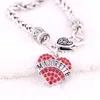 Charm Bracelets Design Heart Bracelet For Female MAJORETTE Written With Fashion Crystals Wheat Link Chain Zinc Alloy Provide Drop