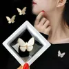 Kolczyki stadnina 3PCS Pin Pewna moda Przedmiot Lady broszka romantyczny styl biały motyl Akcesoria odzieżowe