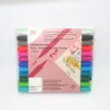 Suluboya fırça kalemleri zig kuretake kumaş işaretleme fırçası tc-4000 fabriccolor çift nokta diy kumaş 24 renk Japonya 230619