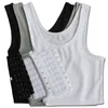 Shapers voor dames Casual ademende gesp Korte borst Borstbinder Vest Tops Ondergoed Tank Bandage Zijhaak