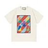 Fashion brand designer color graffiti T-shirt