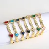 Bracelets à maillons Design classique St. Jude Bracelet cuivre incrusté de cristal coeur mode bijoux religieux pour les femmes tenue quotidienne