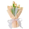 Decorative Flowers Tulip Simulation Hand Holding Fake Flower Bouquet Po Props Decoration Birthday Party Holiday Gift Bedroom