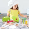 Kitchens Play Food Children's Wooden Simulation Toaster Salad Vegetable Kitchen Toys Boys and Girls Play House Cooking Kitchen Set 230617