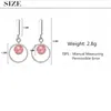 Dangle Earrings Exquisite Round Strawberry Crystal For Women Trend Jewelry Party Gift Brincos SAE119