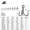 Fishing Hooks JK JS-47 Boat Fishing Super Antirust Triple Hook Gray Color 4X Strong Triple Fishing Hooks High Quality Fishhook #8~50 Tee Hook 230619