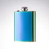 Hip Flasks 6/8oz Black Red Blue Flask Stainless Steel Whiskey Liquor Wine Bottle Outdoor Travel Camping Portable Pocket Alcohol