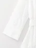 Повседневные платья Maxdutti 2023 Французская хлопковая пустота вышивка миди