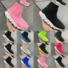 Детская обувь Triple-S speed Toddlers Paris Sock Повседневная дизайнерская обувь высокие черные кроссовки для девочек и мальчиков