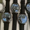 Relógios de Pulso Moda Verde com Pulseira de Couro Relógios de Homem Preto Caixa de Aço Inoxidável VK Cronógrafo Relógio de Quartzo Estilo Esportivo Menino Relógio A