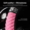 Steering Wheel Covers High Quality Auto Accessories Car Cover Interior Decoration Parts PU Leather Pink Quick Release