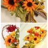 Decorative Flowers Women Wedding Sunflower Artificial Flower Garland Wreath And Door Hair Band Ornaments Beach Wrape Gift