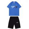 Designer Mode Kleding Heren Trainingspakken Tees T-shirts Shirts Shorts Zomer Trapstar Letter Print Blauw Wit Korte mouwen Shorts voor Mannen Vrouwen Loszittende Spo