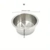 1pc Stainless Steel Powder Bowl Semi-Automatic Coffee Machine, Single And Double Powder Cup, Brewing Head Filter, Bottomless Handle, Filter