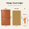 Korea Ins Straps Creative HandLedger A6 Retro Portable Travel Notepad Diary Notebook With Card/Zipper Bag Customer Settings LOGO