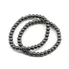 Braccialetti a maglie 6MM Perline rotonde nere Bracciale fatto a mano neutro Pietra ematite naturale Gioielli moda estiva per abbigliamento da festa