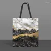 Borse da sera Marmo Texture naturale Tote Bag Canvas Stampa imitazione