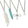Pendant Necklaces Charm Jewelry Multilayer Crystal Leaf Long Fashion Simple 4 Layer Chain Necklace