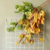 Dried Flowers Colorful leaves silk maple tree branch wind artificial flowers for wedding party fall decoration Photography Props