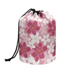 Cosmetic Bags Coloranimal Cherry Blossoms Prints Daily Use Portable Bag Reusable Soft Cylindrical Ladies Organizer Barrel Organizers