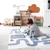 Speelmatten Draagbare opvouwbare baby klimmen spel mat puzzel kinderen mat dikke kinderkamer kruipen mat spel deken baby tapijt 230619