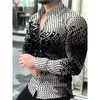 Men's Casual Shirts Men's Party Gathering Casual Tops Luxury Social Men's Shirts Lapel Button Down Shirts Casual Plaid Print Purple Long Sleeve Tops 230619