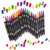 Watercolor Brush Pens Watercolor brush copy mark 72/120 color double pointed art mark felt tip pen sketch book used for drawing station supplies 230619