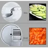 Dubbele kop groentesnijmachine Roestvrijstalen snijmachine Gember snijmachine Voedselversnipperaar