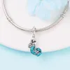 Summer New 925 Sterling Srebrna syrena Ariel Dangle Charm Fit Pandora Bransoletka Bransoletka Krzyki