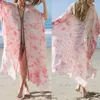 Maillots de bain pour femmes femmes Cardigan maillot de bain couvrir avant ouvert séchage rapide imprimé fleuri Caftans robe confortable pour fille amant D5QD