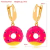 Dangle Boucles D'oreilles Doux Et Romantique Japonais Exquis Dessert Fille Mignon Doux Amusant Simulation Donut Fait À La Main