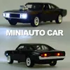 Diecast Model Car 132 Diecasts Toy Vehicles Classic Challenger The Fast Car Model with Sound Light Car Toys and the Furious for Boy Children Gift 230617