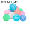 Bath Toys 102030pcs Wholesale Silicone Reusable Water Balloons Summer Beach Play r Games Balls 230619