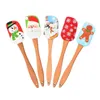 Other Bakeware Christmas Sile Scraper Xmas Cream Butter Spata With Wooden Handle Great Present For Decorating Drop Delivery Home Gar Dhmwe