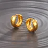 Hoop Earrings 18K Gold Plated 4mm Wide For Women Chunky Earing 20mm Pendientes Mujer Statement Jewelry Accessories Gifts