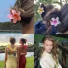 装飾的な花クリップハワイアンフラワーヘアクロークリップ1990年代の230619の女性の薄くて太い巻き毛強いグリップクロークリップ