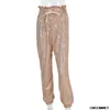 Pants For Women Sequined Shining Loose Full Pant Women Mid Waist Club Night Lady Wide Leg Trousers For Women's Clothing