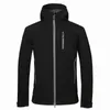 Men's Jackets Multi-pocket Zipper Autumn Winter Hooded Softshell Jacket Coat Waterproof Warm Fleece Men Women