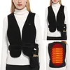 Vestes de chasse gilet électrique coupe 3D gilet thermique crochet boucle attaches sans manches gardant au chaud auto-chauffant