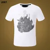 新しいスタイルフィリッププレーンメンTシャツデザイナーPPスカルダイヤモンドTシャツ短袖ドルブアヒアブランドTシャツ高品質スカルTシャツTOPS SP2087