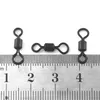 Fishing Accessories MNFT 300PCS Carp Fishing Terminal Tackle Big Eye Swivel Matt Black Rolling Swivel Size #4-S 230619