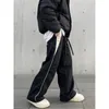 Spodnie męskie szerokie nogi joggery spodnie szykowne menu menue streetwear koreański harajuku parumpet technika dla kobiet dresowych