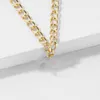 Ketten 2023 Mode Große Halskette Für Frauen Punk Hip-Hop Twist Gold Silber Farbe Chunky Dicke Schloss Choker Kette Halsketten partei Schmuck