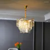 Kroonluchters Nordic Crystal Led Kroonluchter Decoratie Maison Luxe Hanglamp Dimbaar Lustres Cristall Home Decor Voor Eetkamer Woonkamer