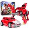 Transformation toys Robots Big Hello Carbot Transformation Robot Toys Action Figures Two Mode Deformation Car Wolf Toy for Children Gift 230617