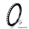 Anelli a grappolo Anello vintage femminile in pietra di cristallo nero Anello in vero argento sterling 925 Boho Promise Love Engagement For Women