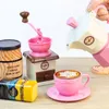 キッチンプレイフードチルドレンフードおもちゃの女の子シミュレーションアフタヌーンティーケーキカッティングセットキッズコーヒーDIYプレイハウスキッチン3年ギフト230617
